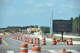 Overpass Road reopened February 21, 2022 between Boyette and Old Pasco roads (2/21/2022 photo)
