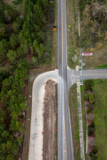 Looking north over Boyette Road at the new McKendree Road intersection that opened February 5, 2021 (2/15/2021 photo)