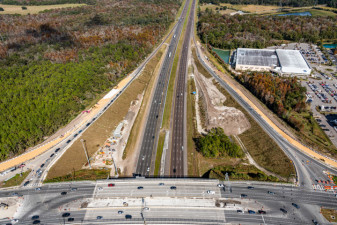 Looking north over SR 56 at the I-75 interchange (Dec. 13, 2020 photo)
