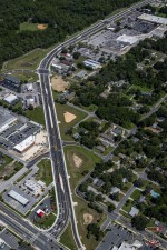 Looking northwest over SR 44 and US 41 to north of the Montgomery Avenue / Zephyr Street intersection (7-24-2025 photo)