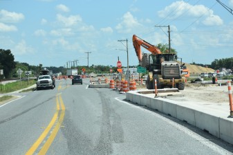 Construction along the US 98 Bypass at Old Lakeland Highway (5-2-2024 photo)