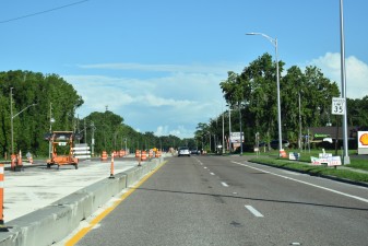 Widening in the median of Cortez Blvd near Candlelight Blvd. (7-2-2024 photo)