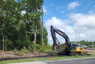 Clearing land for roadway widening along US 98 at Old Dade City Road (6-20-2024 photo)