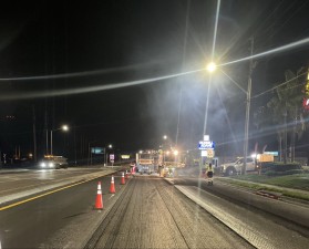 Nighttime milling and resurfacing on northbound US 41, north of SR 54
