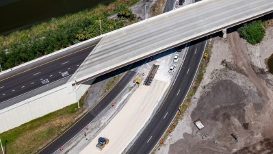 Westbound SR 60 widening from Spruce St/TIA to Memorial Highway (May 2024)